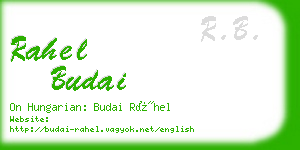 rahel budai business card